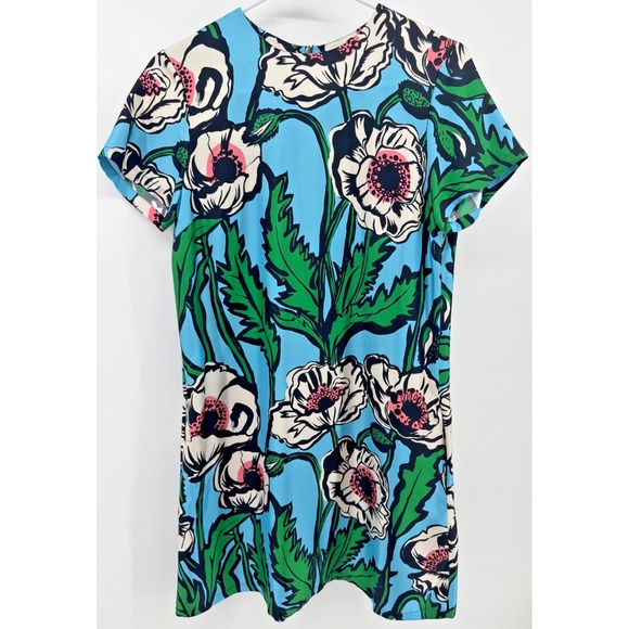 La Double J Dresses & Skirts - La Double J's Dress small Mini Swing Big Blooms Viola Silk Floral RSP $560 blue
